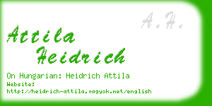 attila heidrich business card